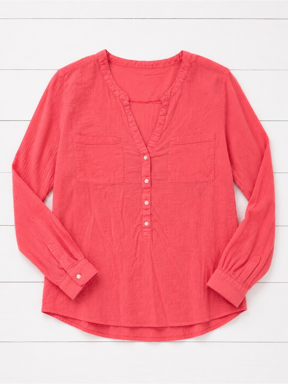 Old Navy Coral Pink Button-Front Lightweight Blouse - XL - Picture 3 of 5